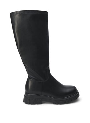 Zizzi Wide fit - Støvel med lang skaft, Black, Packshot image number 0