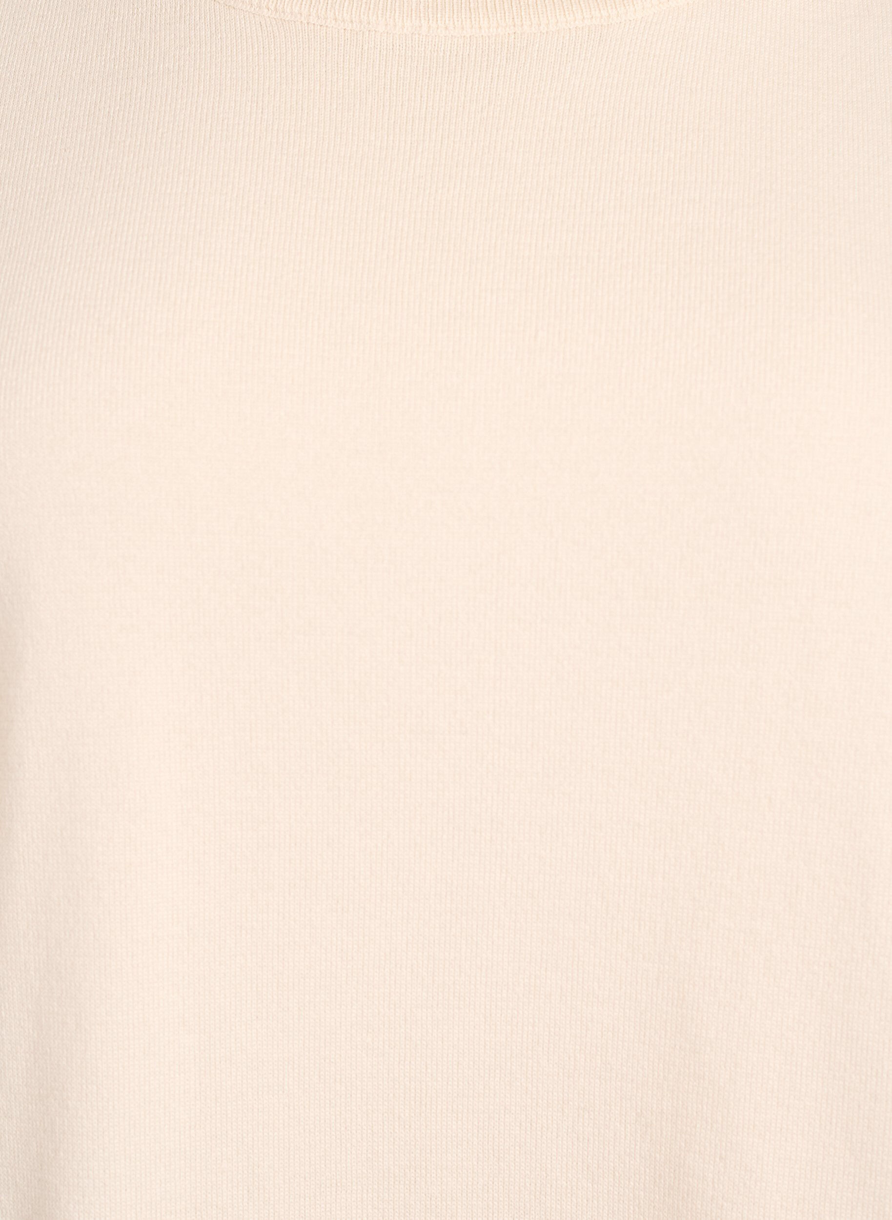 ZizziFinstrikket bluse med korte ermer, Beige, Packshot image number 2