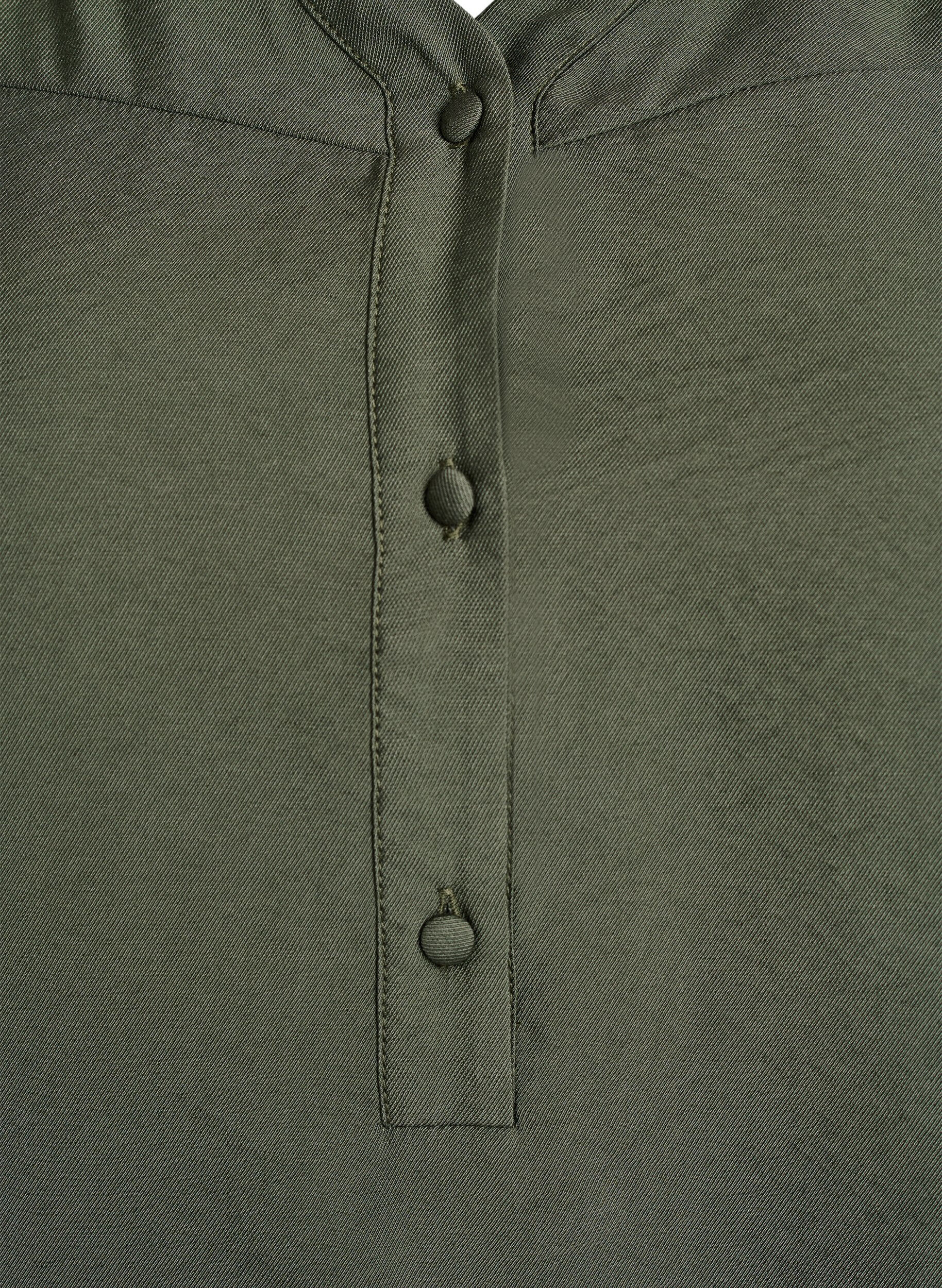 Zizzi Viskosebluse med smock og rynkede detaljer, Gr&oslash;nn, Packshot image number 2