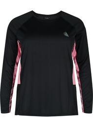 Undertrøye med kontraststripe, Black w. Sea Pink