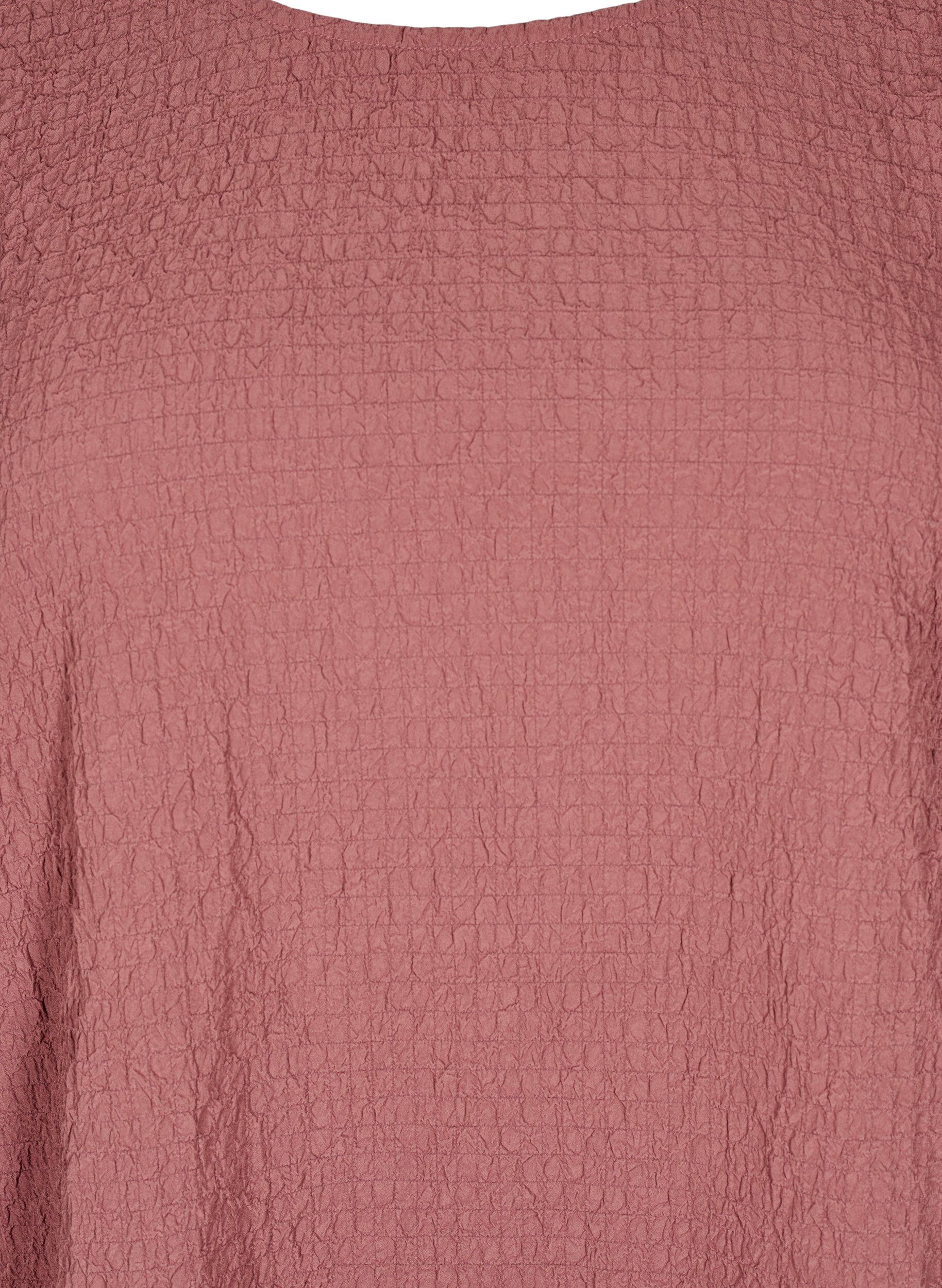 Zizzi FLASH - Langermet bluse med rund hals, Rose Brown, Packshot image number 2