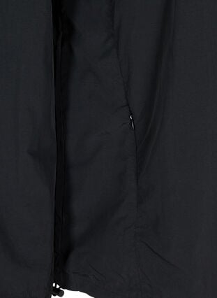 Treningsjakke med hette og glidelås, Black, Packshot image number 3