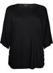 Jerseybluse med albuelange ballongermer, Svart, Packshot image number 0