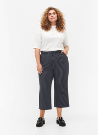 Løse bukser med 7/8-lengde, Navy Blazer Stripe, Model