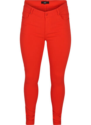 Slim fit bukser med lommer, Flame Scarlet, Packshot image number 0