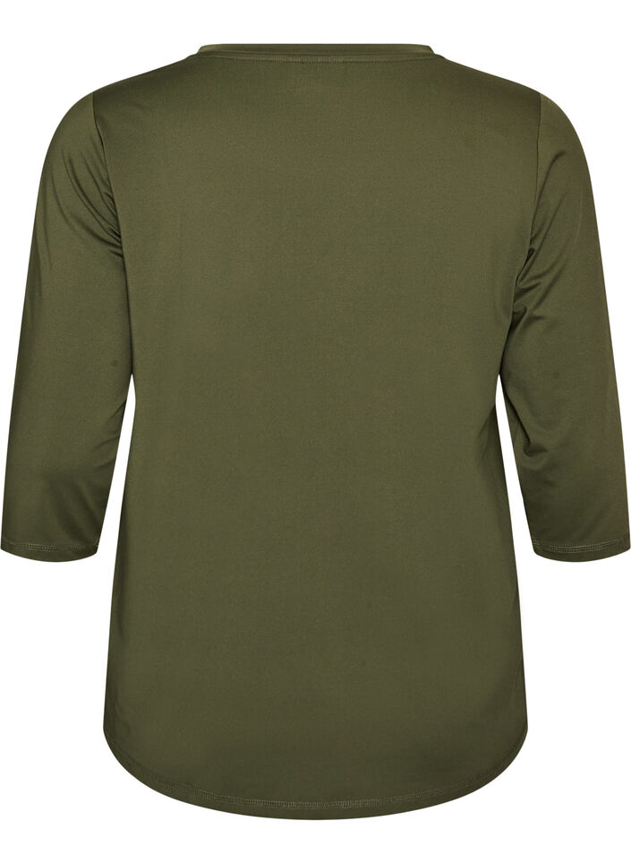 Treningsgenser med 3/4-ermer, Gr&oslash;nn, Packshot image number 1