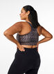 Racerback sports-BH med leopardmønster, Brun, Model image number 2