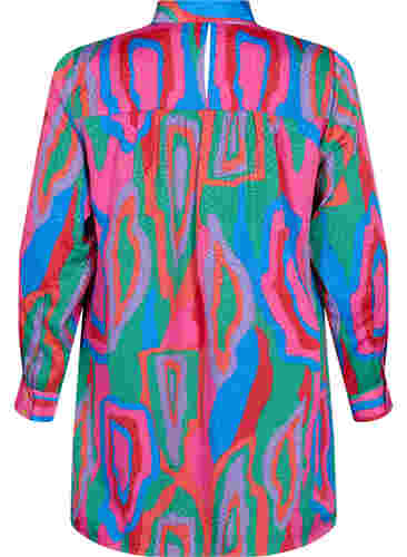 Lang mønstrete skjorte, Colorfull Art Print, Packshot image number 1