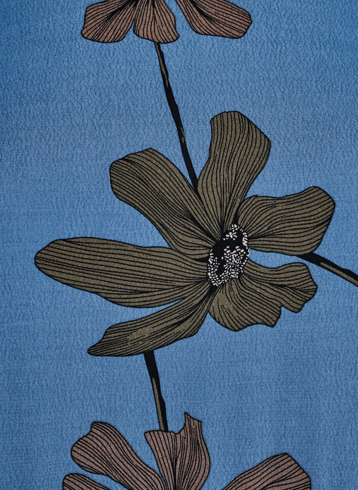 Langermet tunika med skjæring, Blå, Packshot image number 3