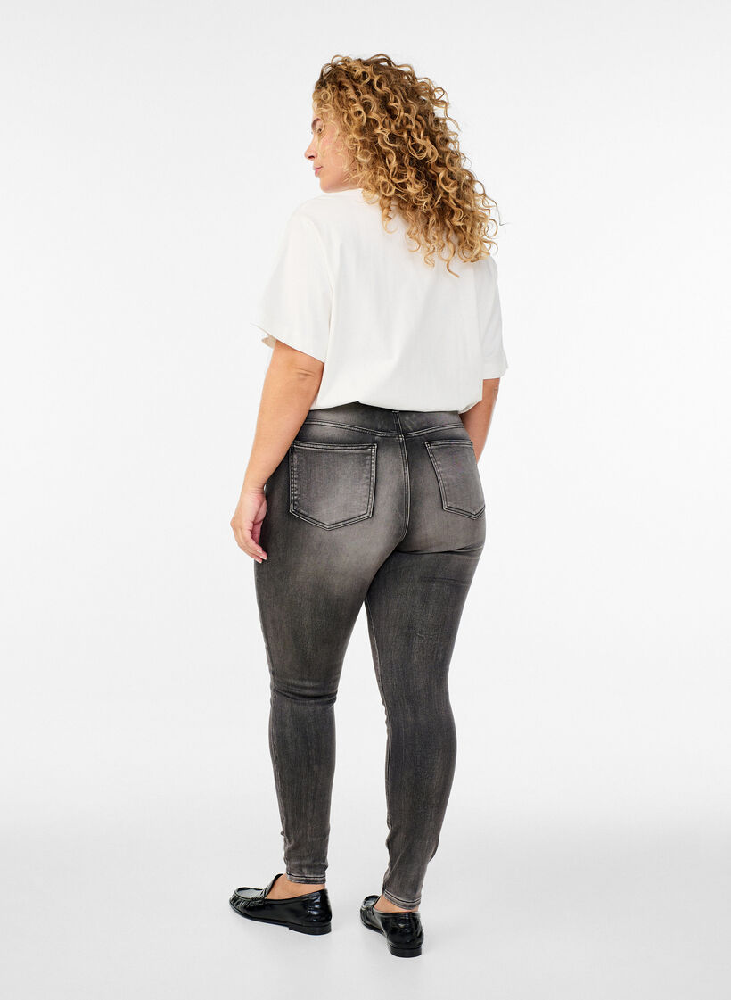 Super slim Amy jeans med h&oslash;y midje, Gr&aring;, Model image number 1