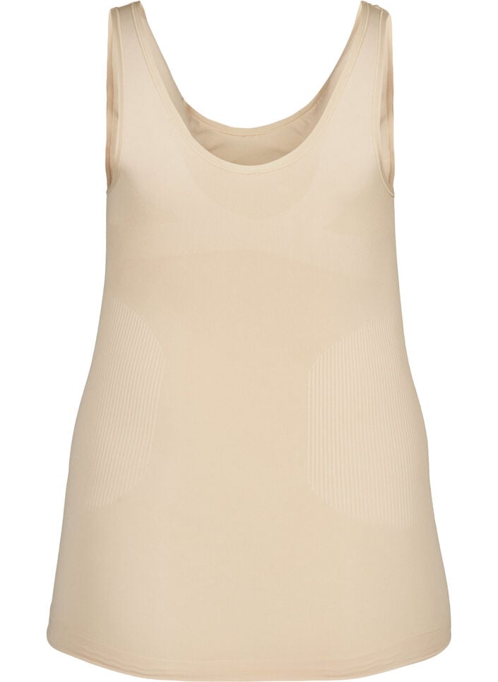 Shapewear topp med brede stropper, Beige, Packshot