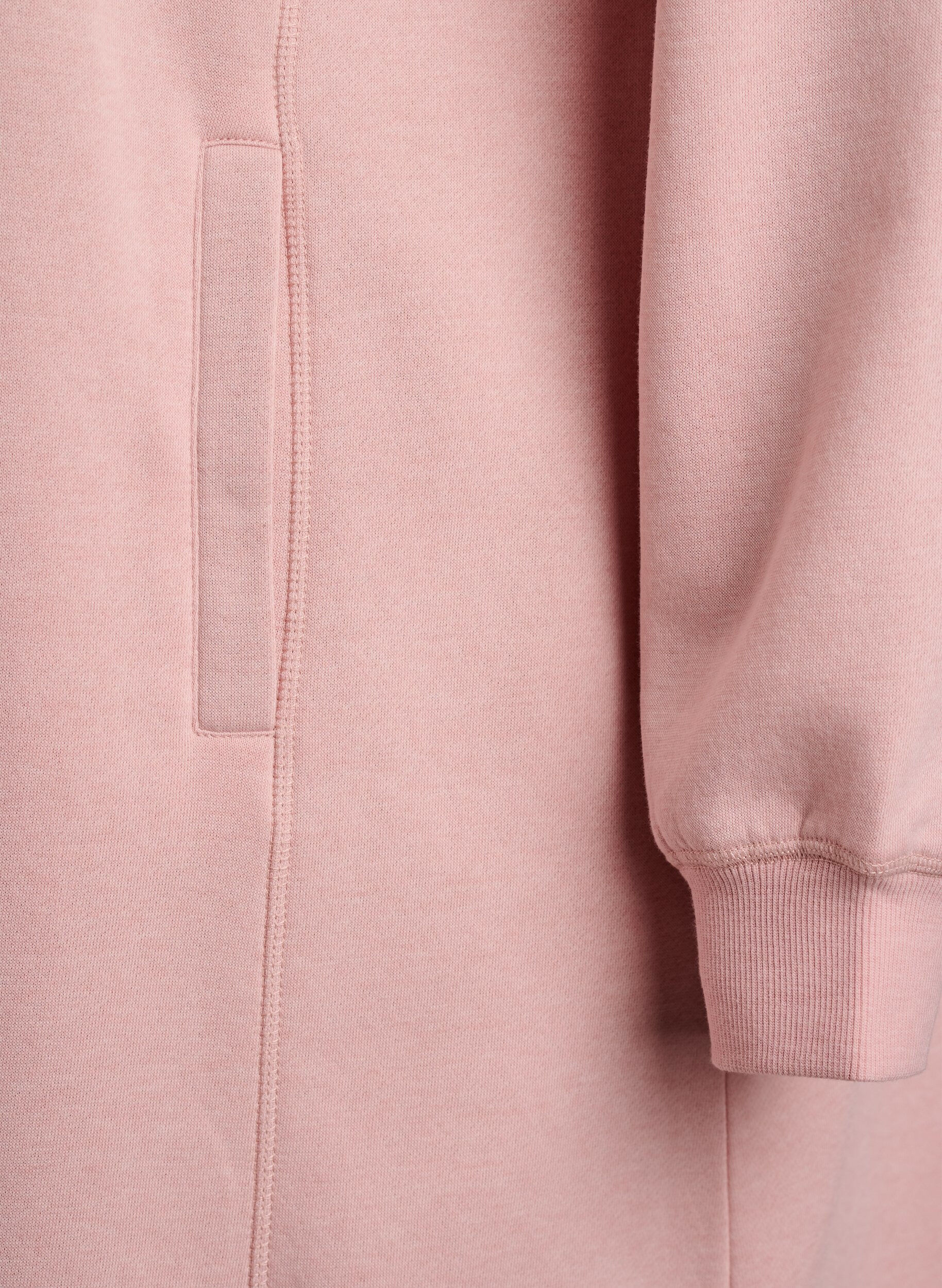 ZizziKort genserkjole med h&oslash;y hals og lommer, Rosa, Packshot image number 3