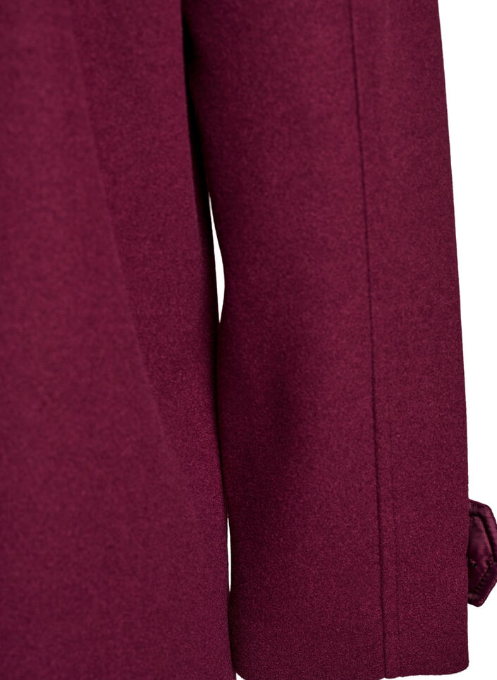 Kort k&aring;pe med dobbeltradede knapper, R&oslash;d, Packshot image number 3