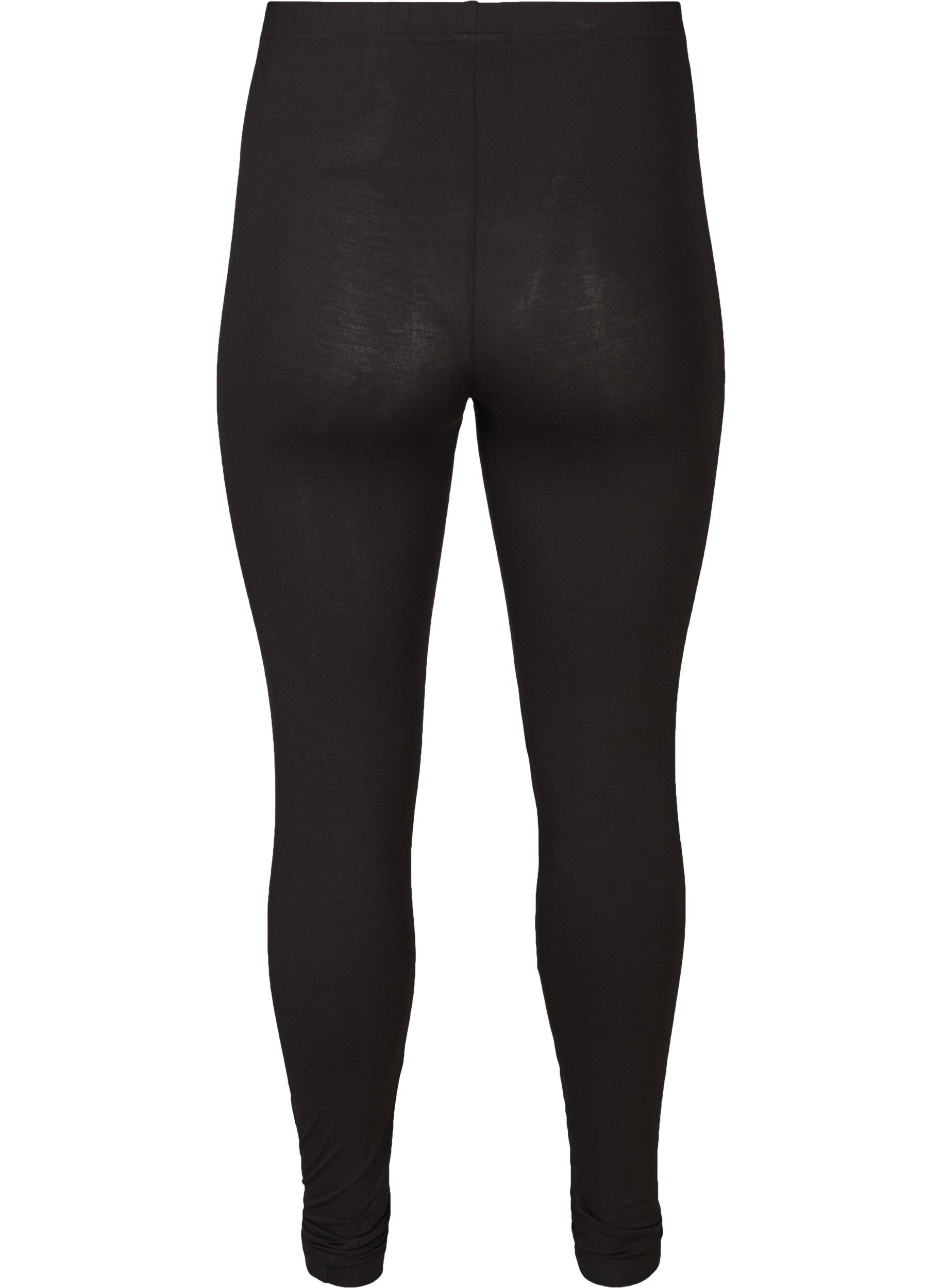 ZizziBasis leggings i viskose, Svart, Packshot image number 1