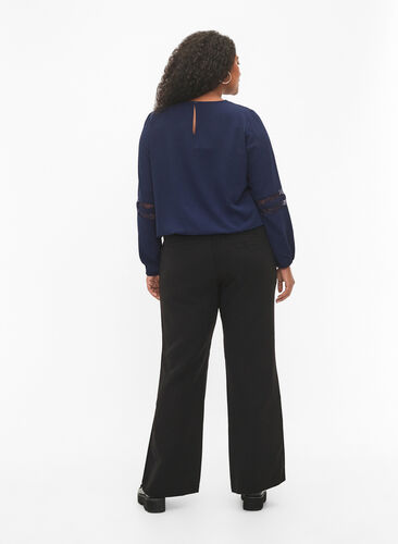 Bukser med bootcut, Black, Model image number 1