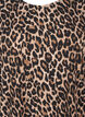 Bluse med lange ermer og leopardmønster, Brun, Packshot image number 2