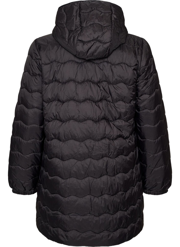 Quiltet jakke, Svart, Packshot image number 1