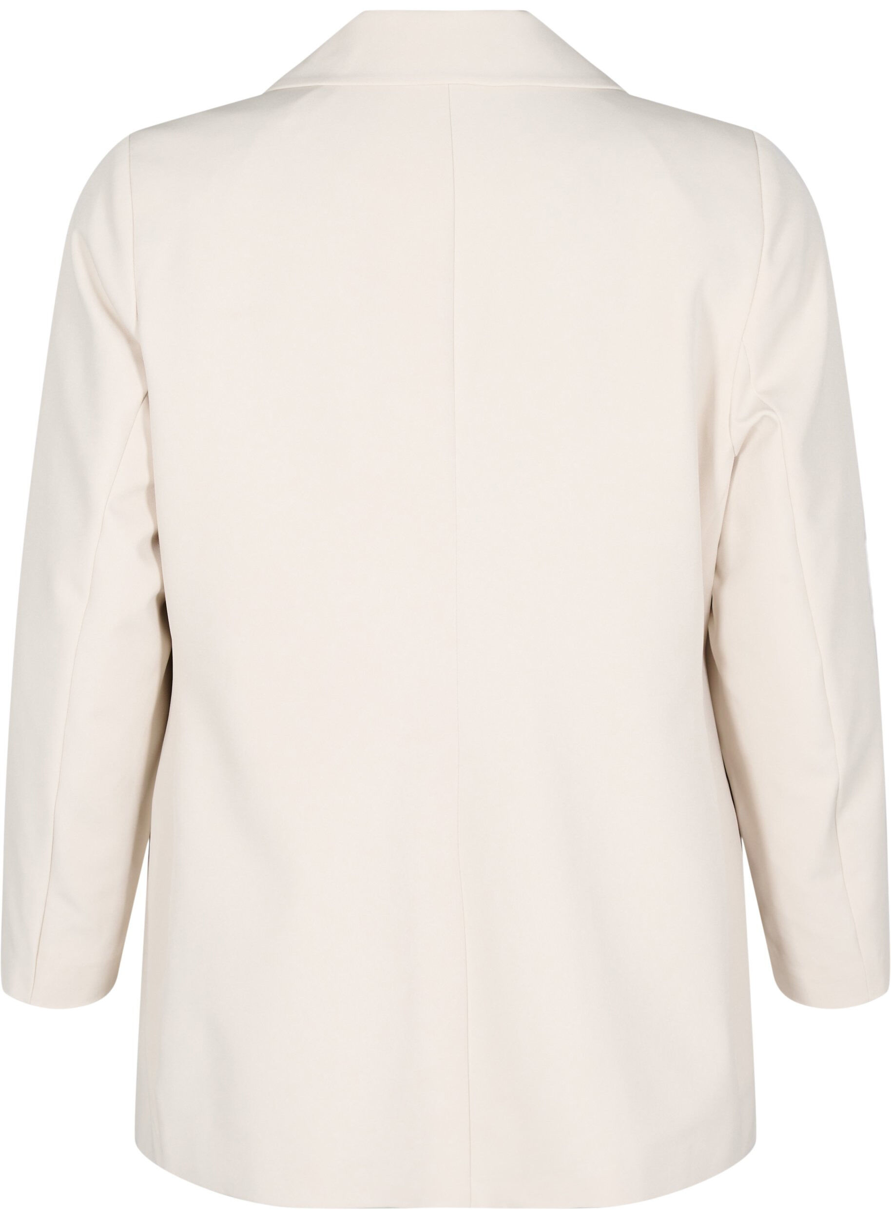 Zizzi Klassisk blazer med knappelukking, Beige, Packshot image number 1