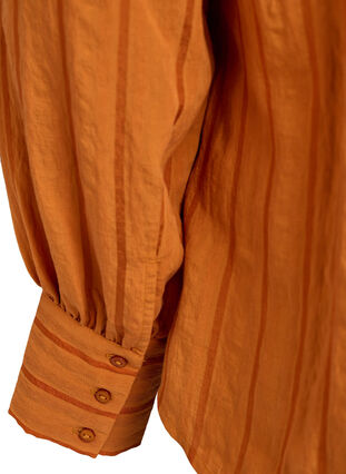 Zizzi Bluse med vertikale striper, Orange, Packshot image number 3