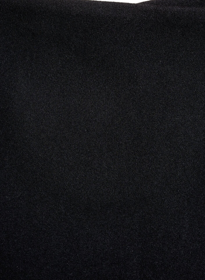 Omslag miniskjørt med knappdetaljer, Black, Packshot