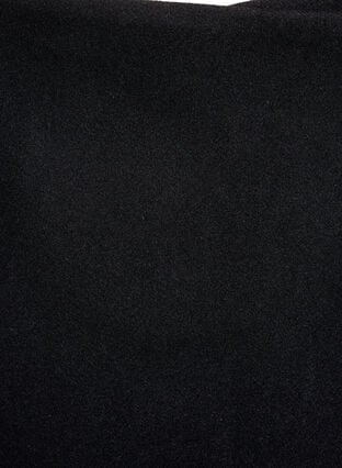 Zizzi Omslag miniskjørt med knappdetaljer, Black, Packshot image number 2