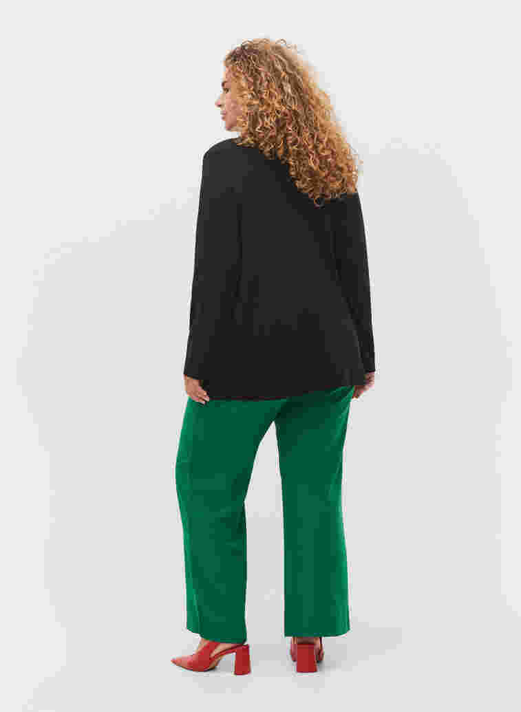 Slengbukser med lommer, Verdant Green, Model