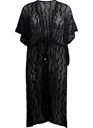 Strandkimono med knytebelte, Svart