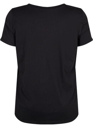 Trenings-t-skjorte med trykk, Black w. Be Original, Packshot image number 1