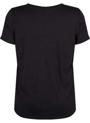 T-skjorte til trening med trykk, Black w. Be Original, Packshot image number 1