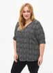 Bluse i viskose med knapper, Black Graphic AOP, Model image number 0