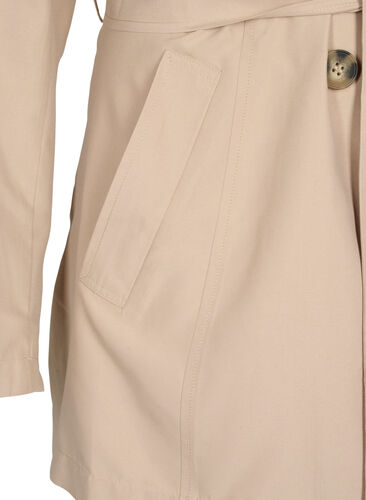 Trenchcoat med belte og lommer, Nomad, Packshot image number 3