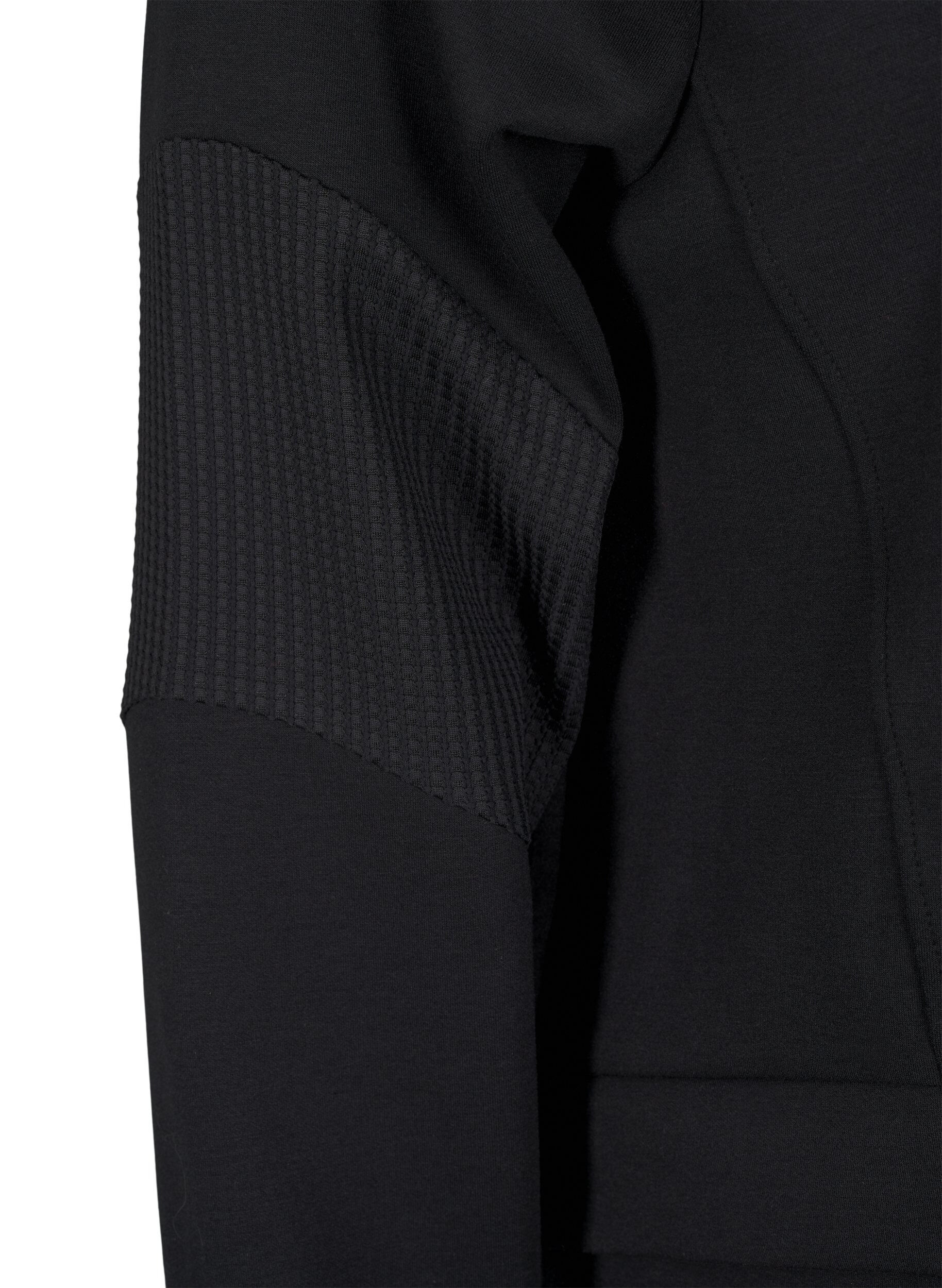 Zizzi Hettegenser med lommer, Black, Packshot image number 3