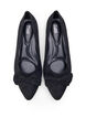 Wide fit - Ballerinapumps med sløyfe, Svart, Packshot image number 2