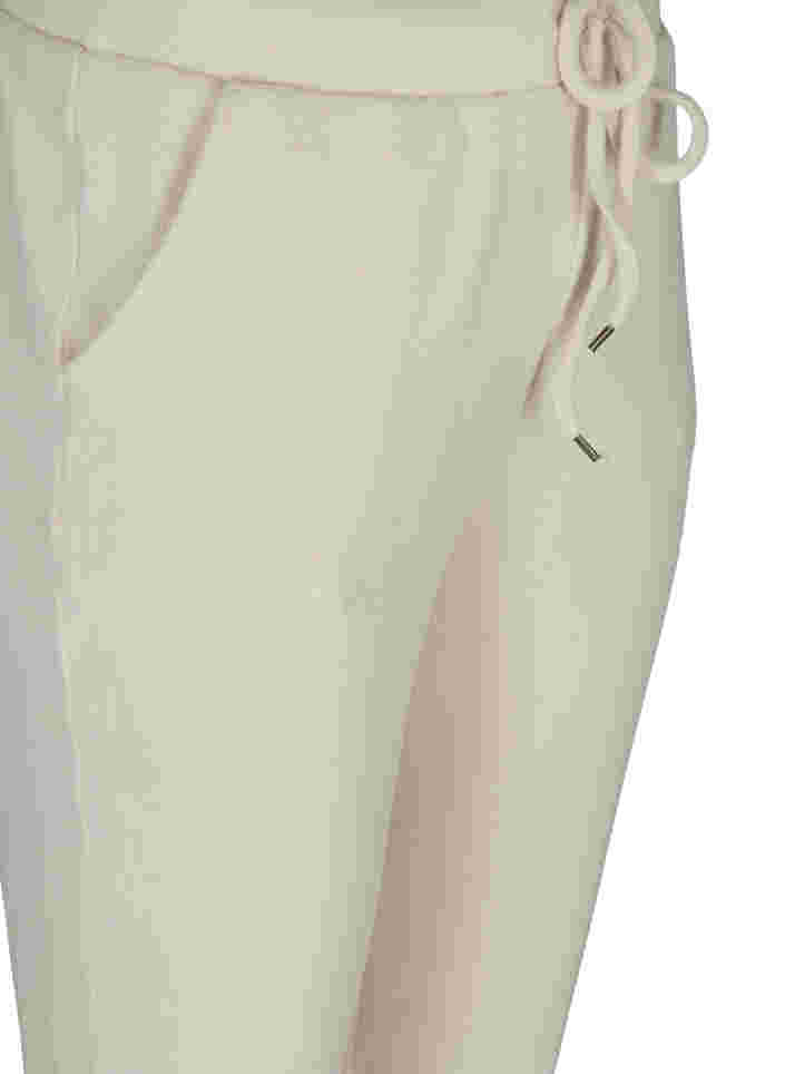 Bukser med lommer og knyting, Sand, Packshot image number 2