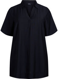 Tunika med krage og sidelommer, Black