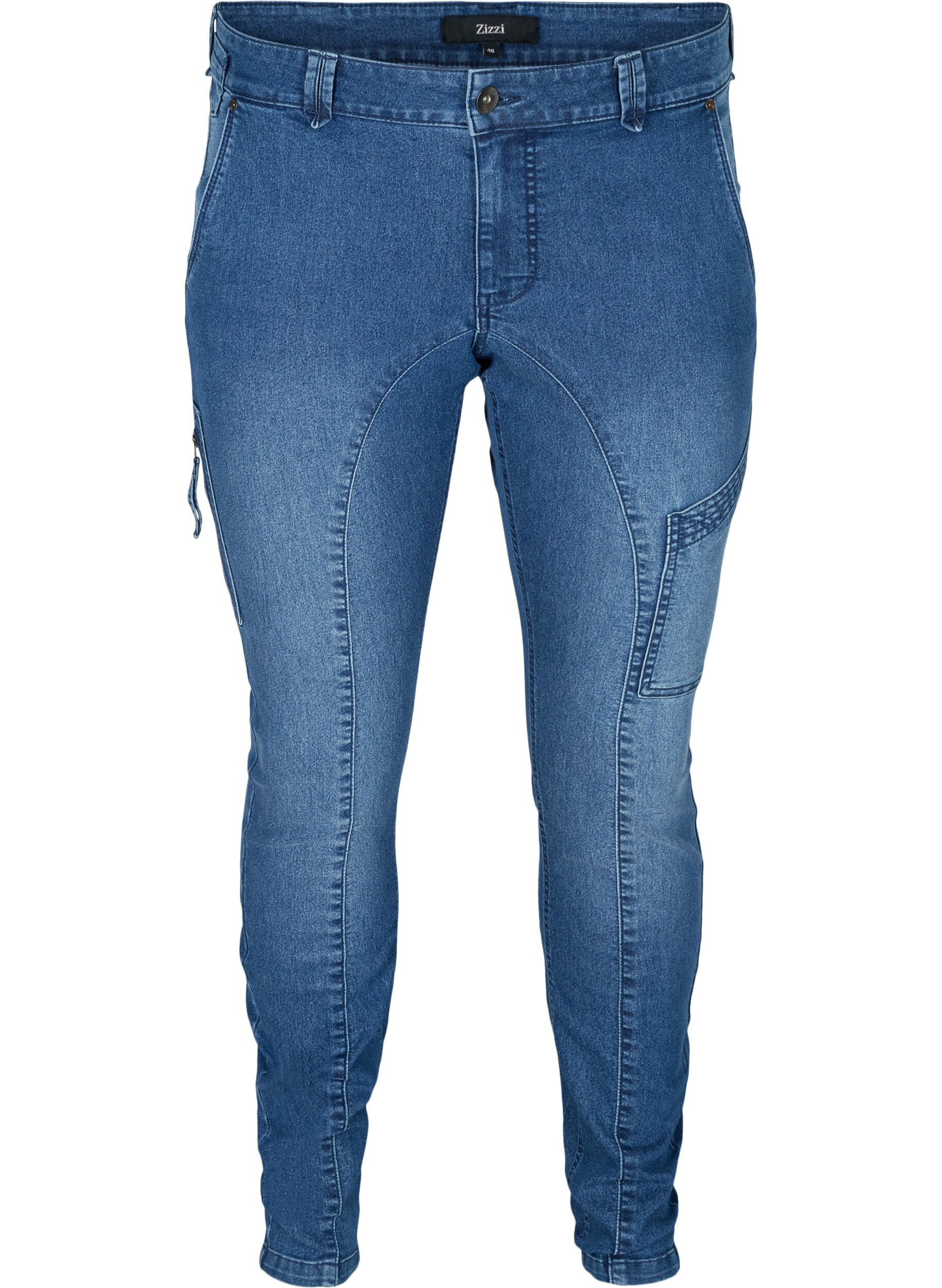 Zizzi Sanna jeans, Blue denim, Packshot image number 0