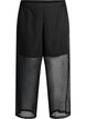 Loose fit chiffongbukser med prikker, Svart, Packshot image number 0
