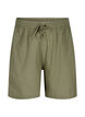Løs shorts i bomullsblanding med lin, Deep Lichen Green, Packshot image number 0