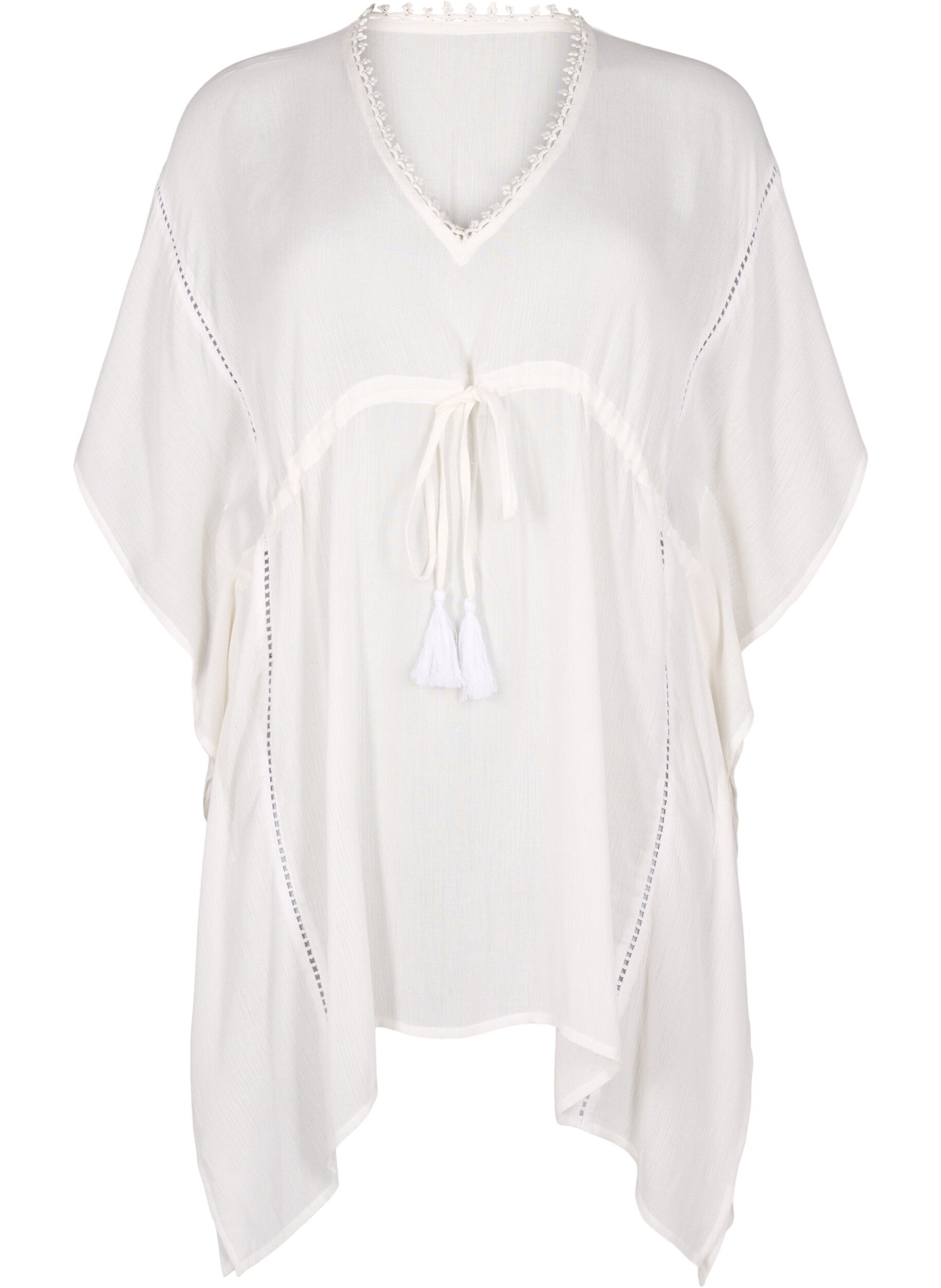 Strandponcho med knytebelte