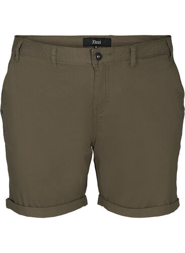 Shorts i bomull med lommer, Tarmac, Packshot image number 0