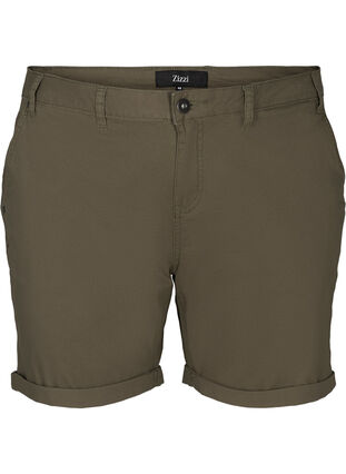 Shorts i bomull med lommer, Tarmac, Packshot image number 0
