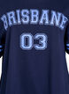 Sporty oversized college T-skjorte, Blå, Packshot image number 2