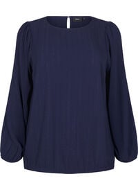 Bluse med sølvglitter, Blå Bluse med sølvglitter