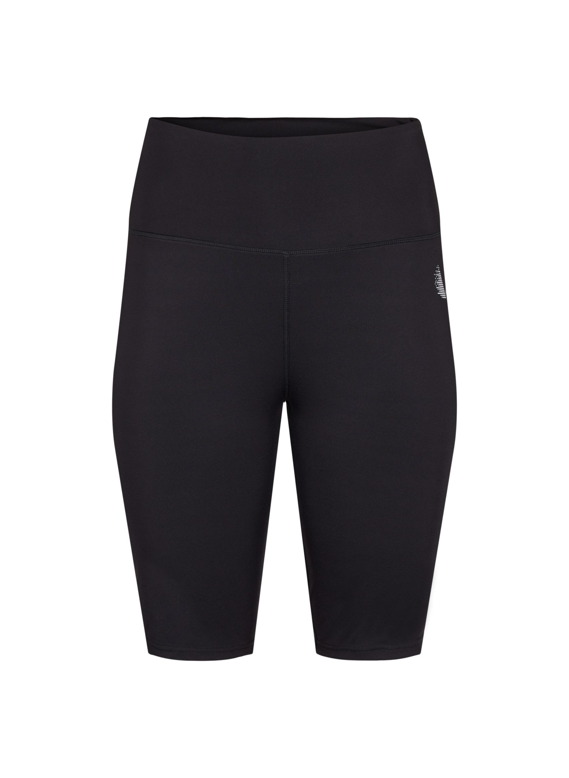 Zizzi Lange tettsittende treningsshorts, Svart, Packshot image number 0