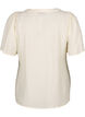 Strukturmønstret skjortebluse i lyocell, Antique White, Packshot image number 1