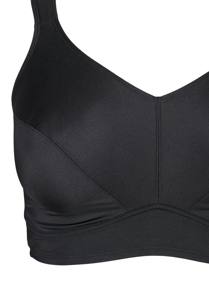 Bikinitopp med heldekkende passform, Black, Packshot