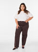 Fargede Kiana straight fit jeans, Brun, Model image number 0