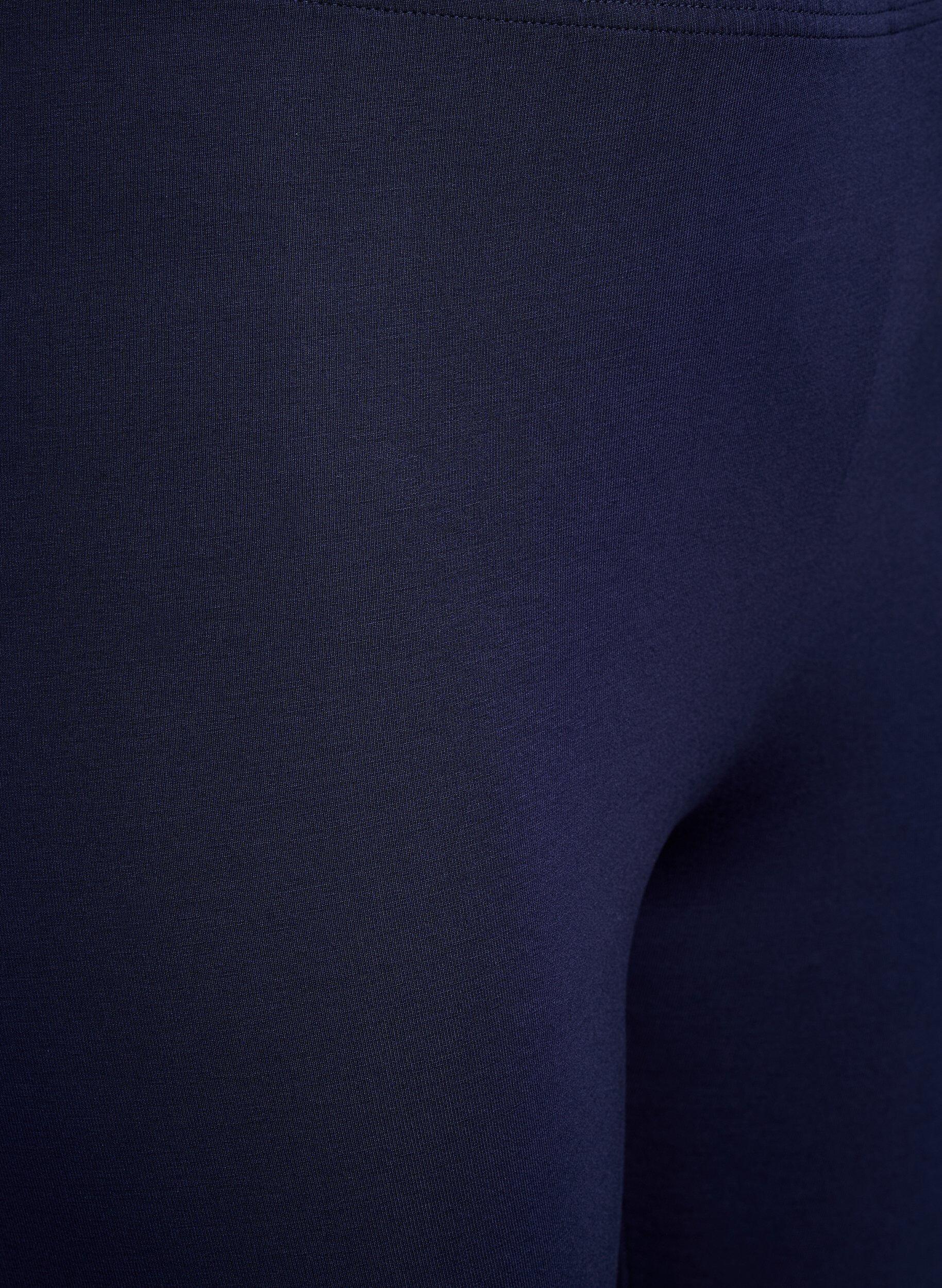 Zizzi Basis leggings i viskose, Bl&aring;, Packshot image number 2