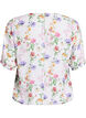 Blomstrete bluse med smock, Rosa, Packshot image number 1