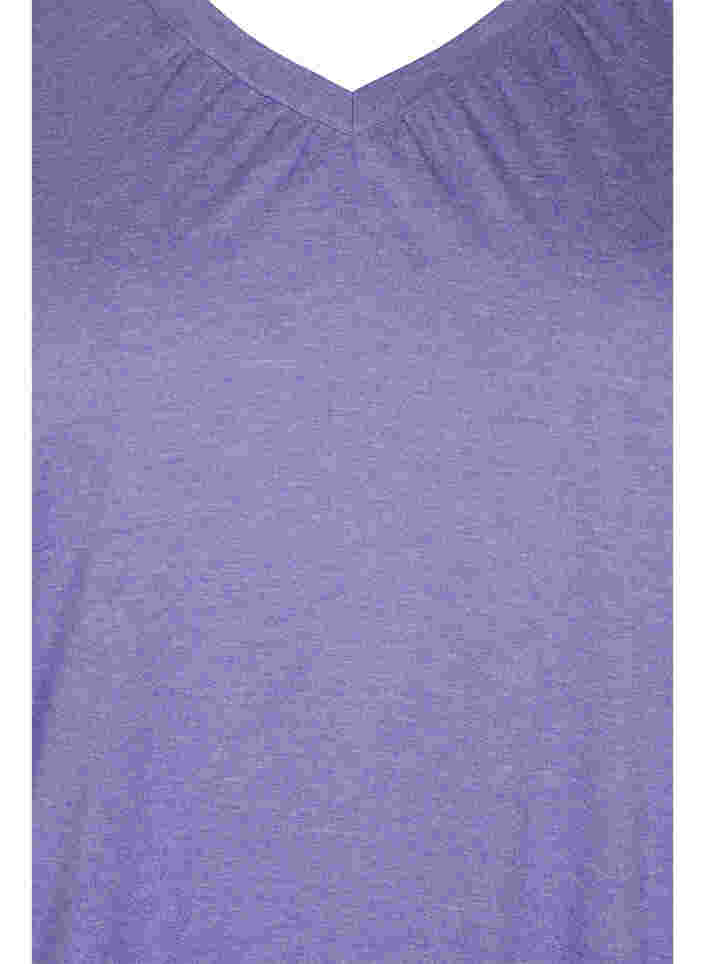 Melert genser med lange ermer og V-hals, Veronica Mel., Packshot image number 2